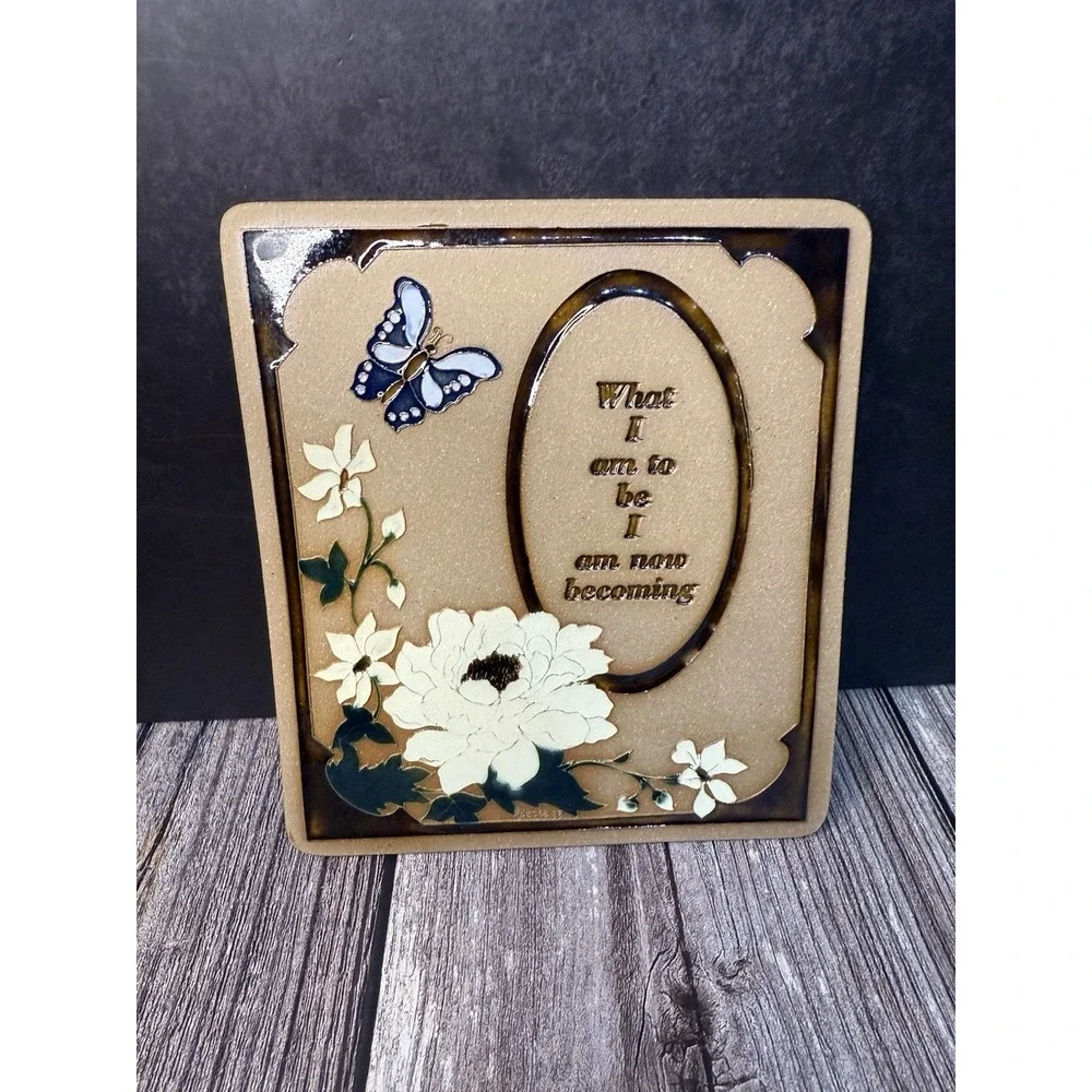Wedge Stoneware Butterfly Wall Plaque
